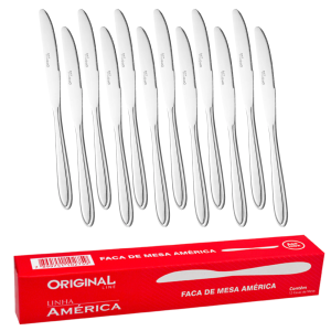 CONJ 12UN FACA INOX MESA AMERICA ORIGINAL TIPO LAGUNA