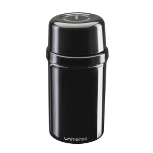 GARRAFA TERMICA ROSCA 250ML FANO PRETA UNITERMI QUENTE FRIO