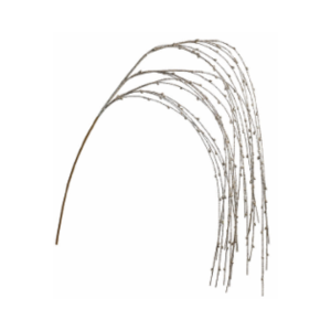 GALHO NATAL RAMO CHAMPANHE C/ GLITER 80CM