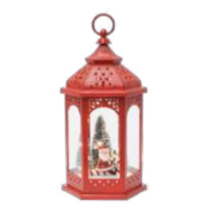 LAMPARINA METAL VM NATAL C/ LED NOEL C/ARVORE 17,5X15,5X33 CMS