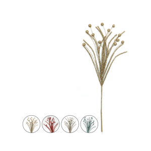 GALHO NATAL C/ BOLINHAS C/ GLITTER 78 CMS SORTIDO