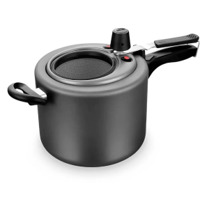 PANELA PRESSAO 4,5 LTS ANTIADERENTE FECHAMENTO INT. C/ VISOR VIDRO GRAFITE