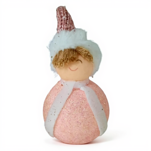 BOLA NATAL 10 CMS ROSE BONECO MENINO SD